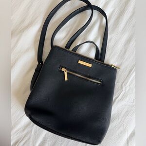 Katie Loxton London black pebbled leather backpack